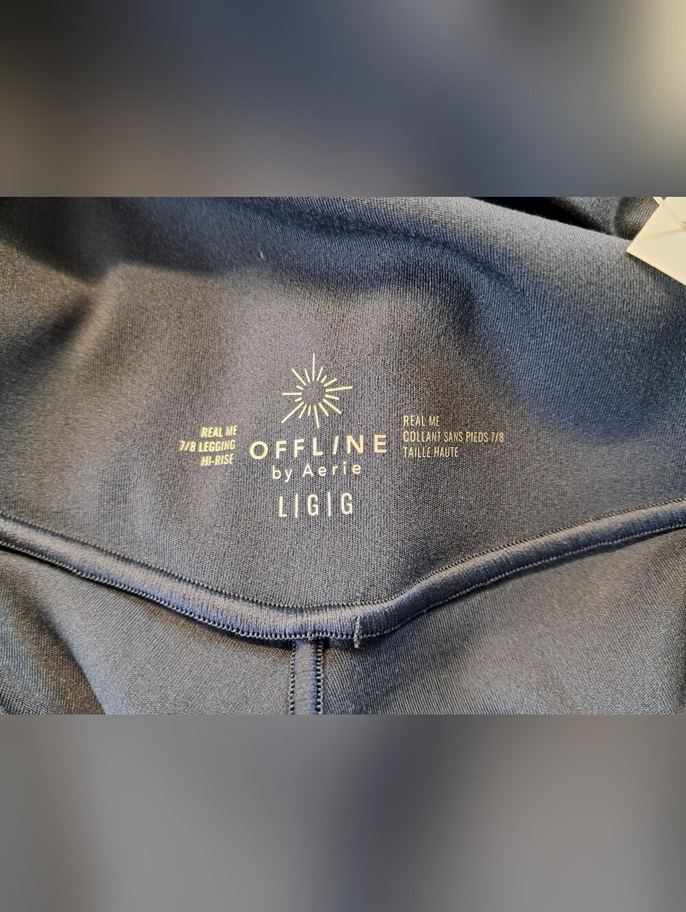 Offline By Aerie Real Me 7/8 Hi-Rise Navy Blue Leggings Size Large NWT - Picture 5 of 8